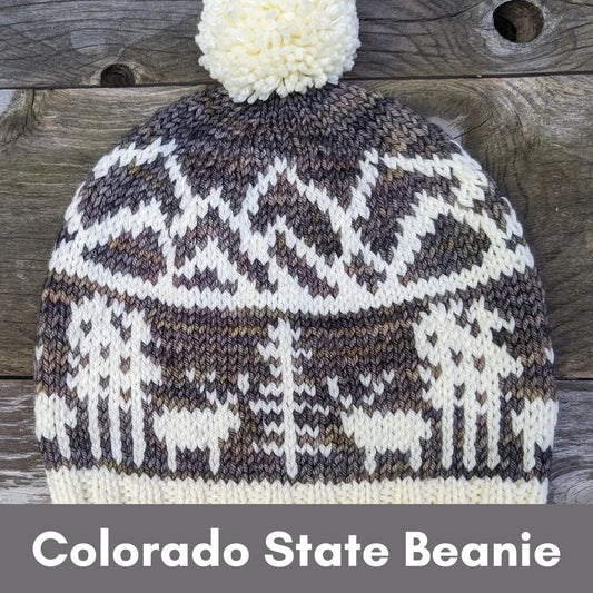 Colorado State Beanie Knitting Kit  - Nancy Bates Design