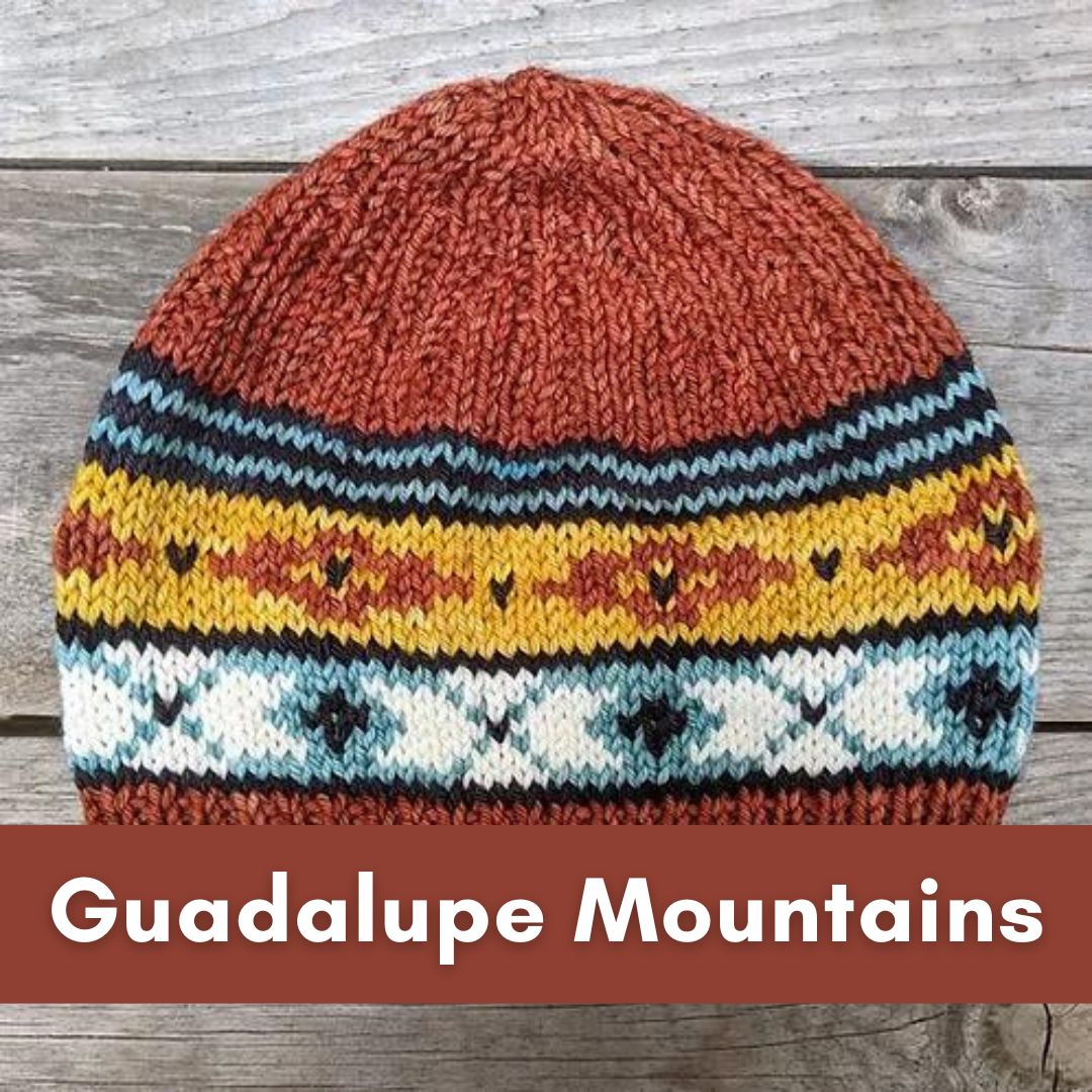 Guadalupe Texas Beanie Yarn Knitting Kit  - design by Nancy Bates