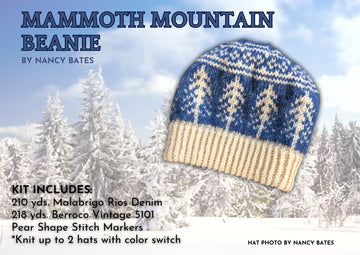 Mammoth Mountain Beanie Knitting Kit  - Nancy Bates Design