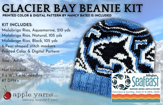 Glacier Bay Beanie by Nancy Bates Yarn Knitting Kit