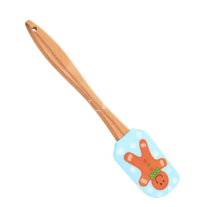 Silicone Spatula Jam Spatula Scraper, Wooden Handle Baking Tools